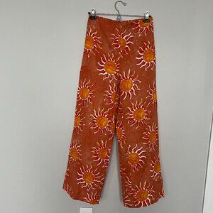 NWOT C&C California Orange Linen Wide Leg Pants XS